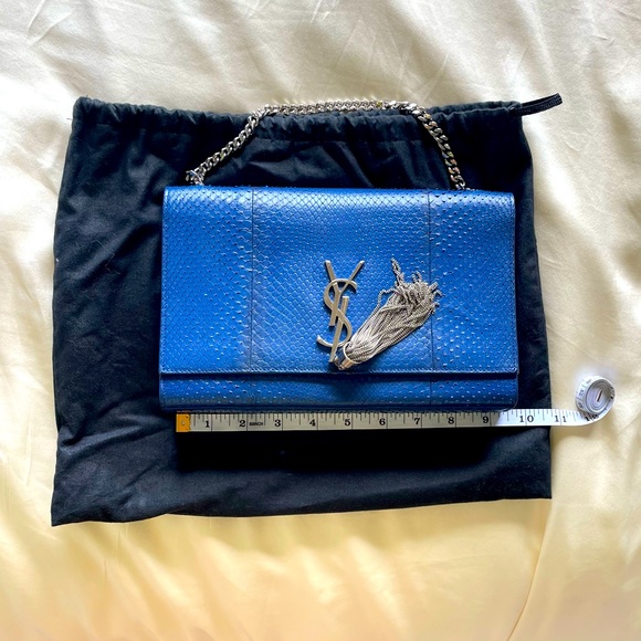 Python Yves Saint Laurent Medium Kate Monogram Tassel bag - Picture 2 of 11